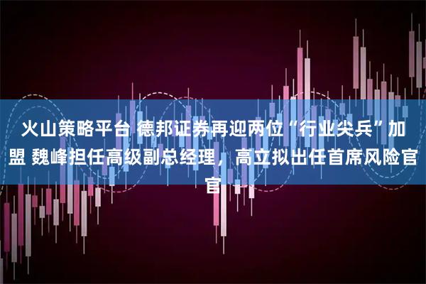 火山策略平台 德邦证券再迎两位“行业尖兵”加盟 魏峰担任高级副总经理，高立拟出任首席风险官