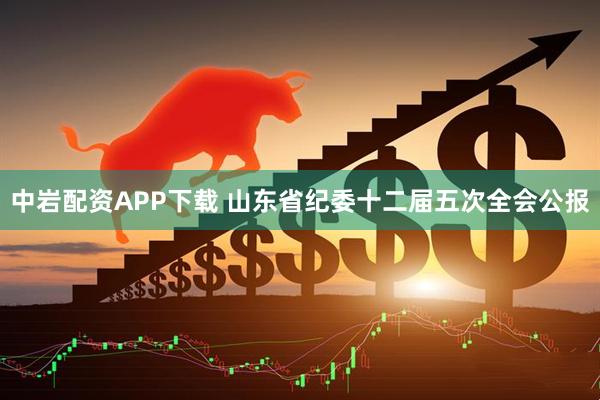 中岩配资APP下载 山东省纪委十二届五次全会公报