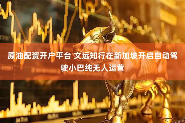 原油配资开户平台 文远知行在新加坡开启自动驾驶小巴纯无人运营